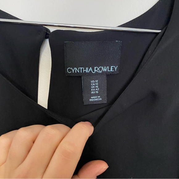 CYNTHIA ROWLEY BLACK DRESS - Picture 3 of 6